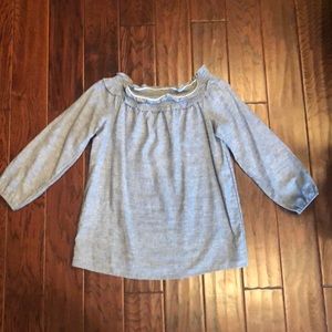 CuTe Jean-like Across-the-Shoulder Blouse